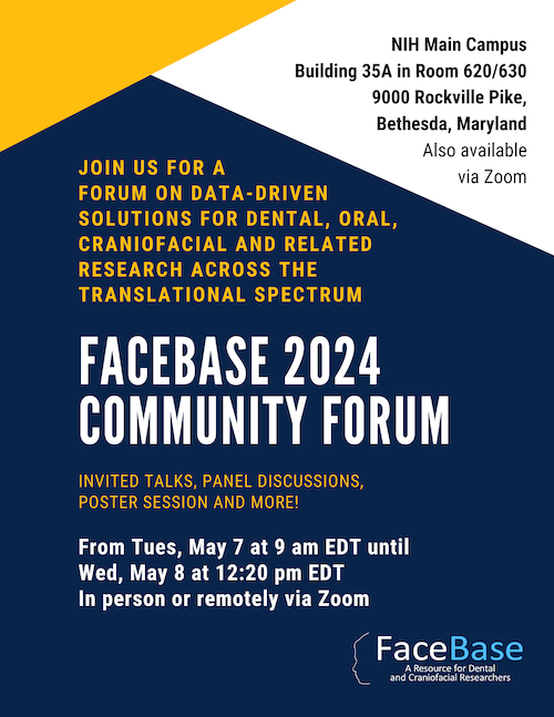 Flyer for the 2024 FaceBase Annual Meeting