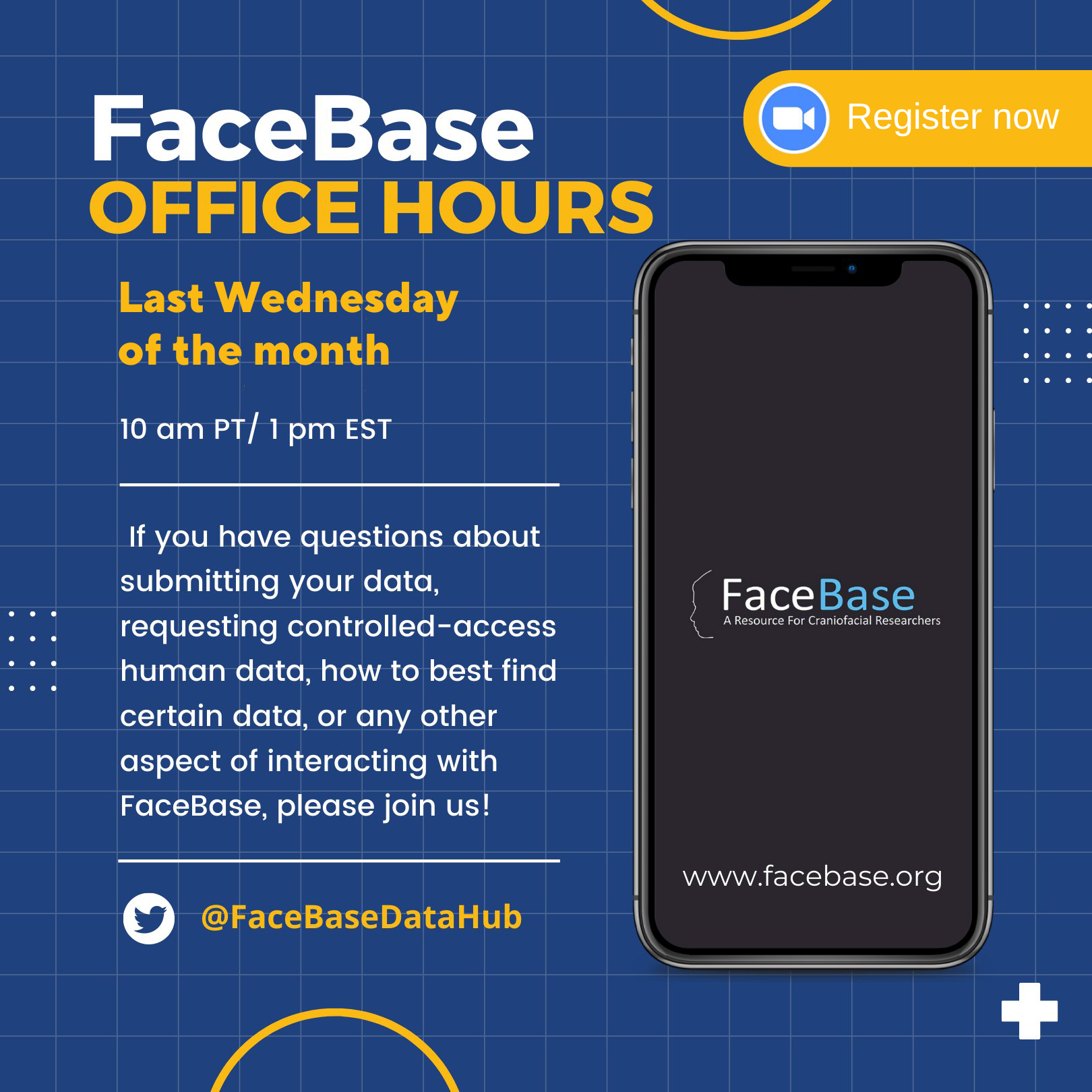 Flyer for monthly office hours